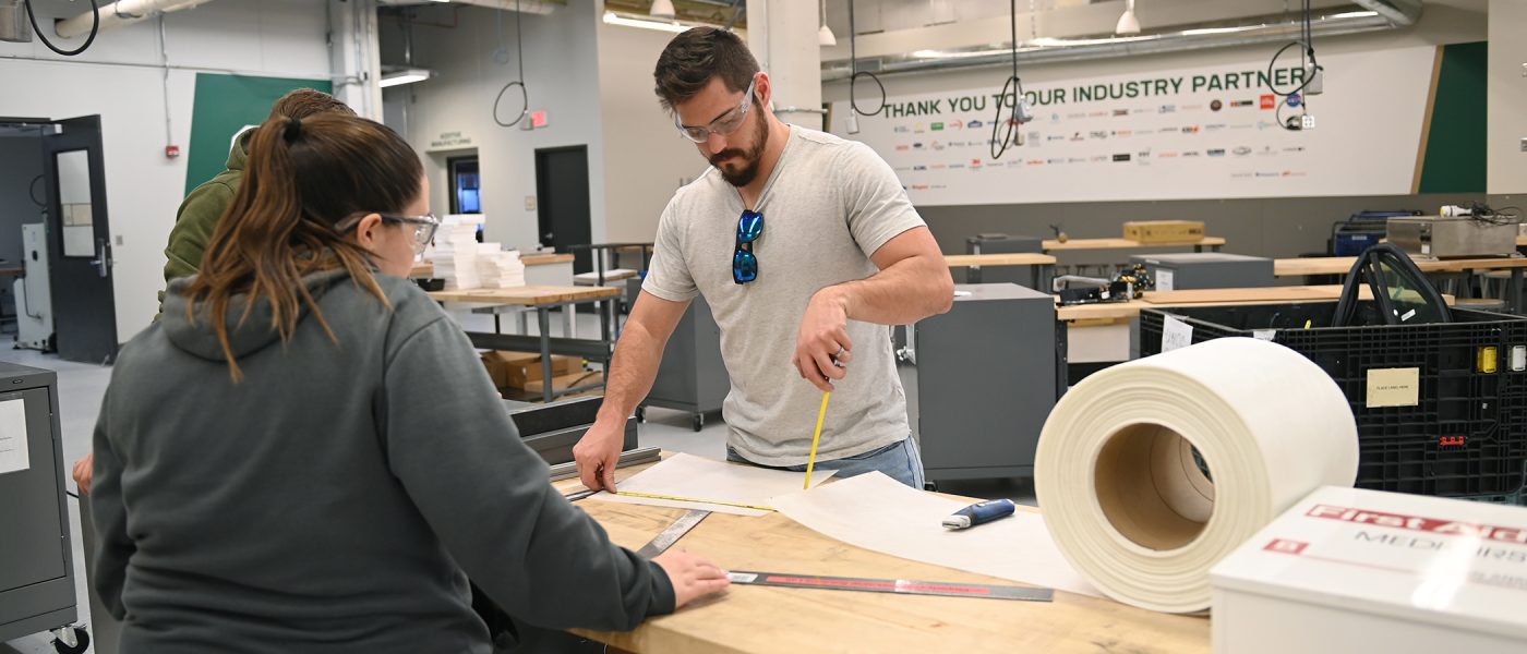 Students working in the Industrial Solutions Lab